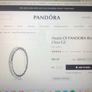 Hearts of Pandora Ring, clear cz